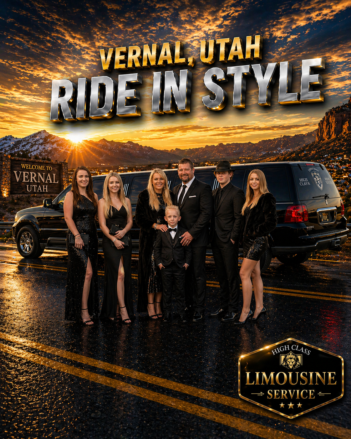High Class Limousine Services owner with the fleet