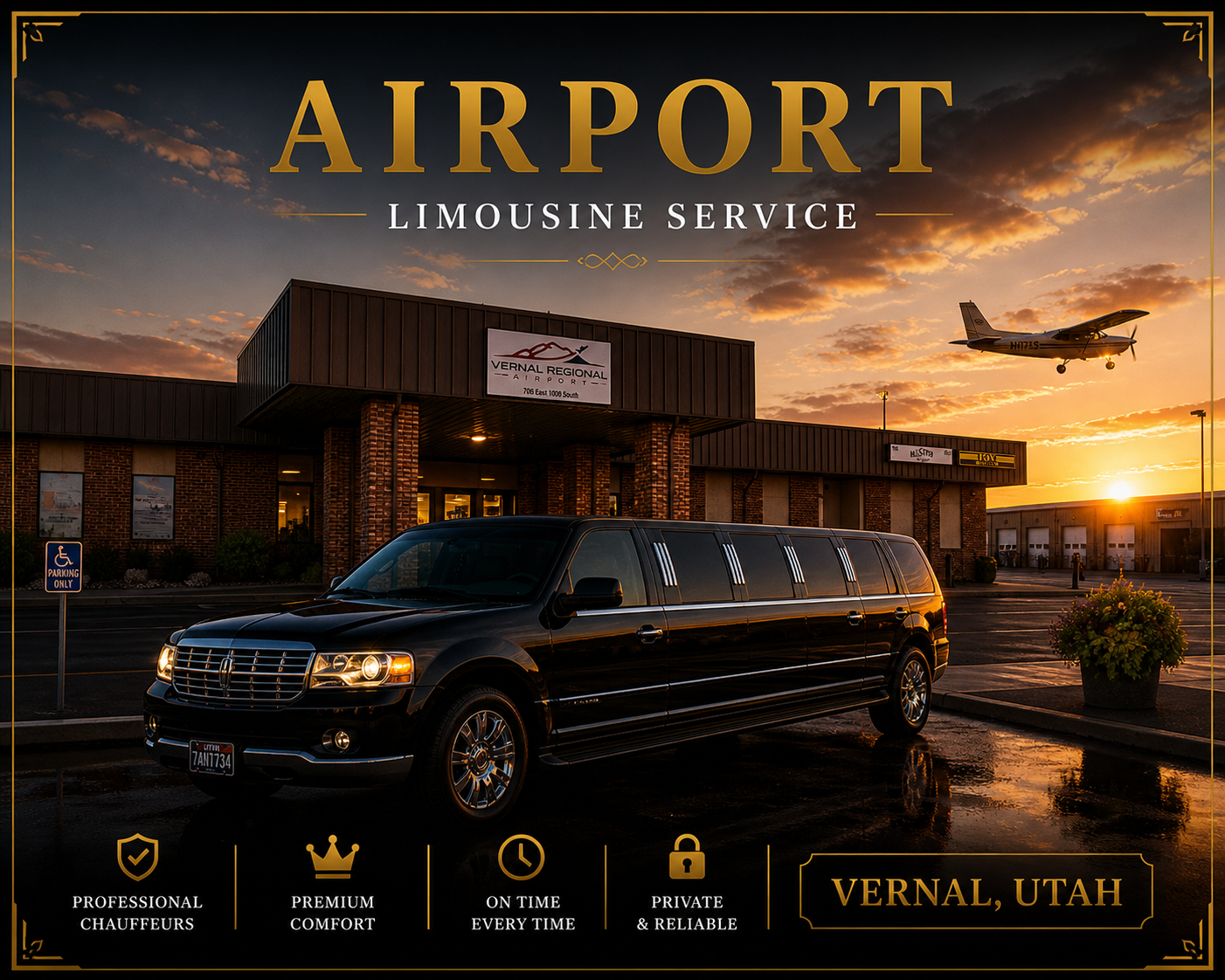 Limousine interior with business traveler using laptop